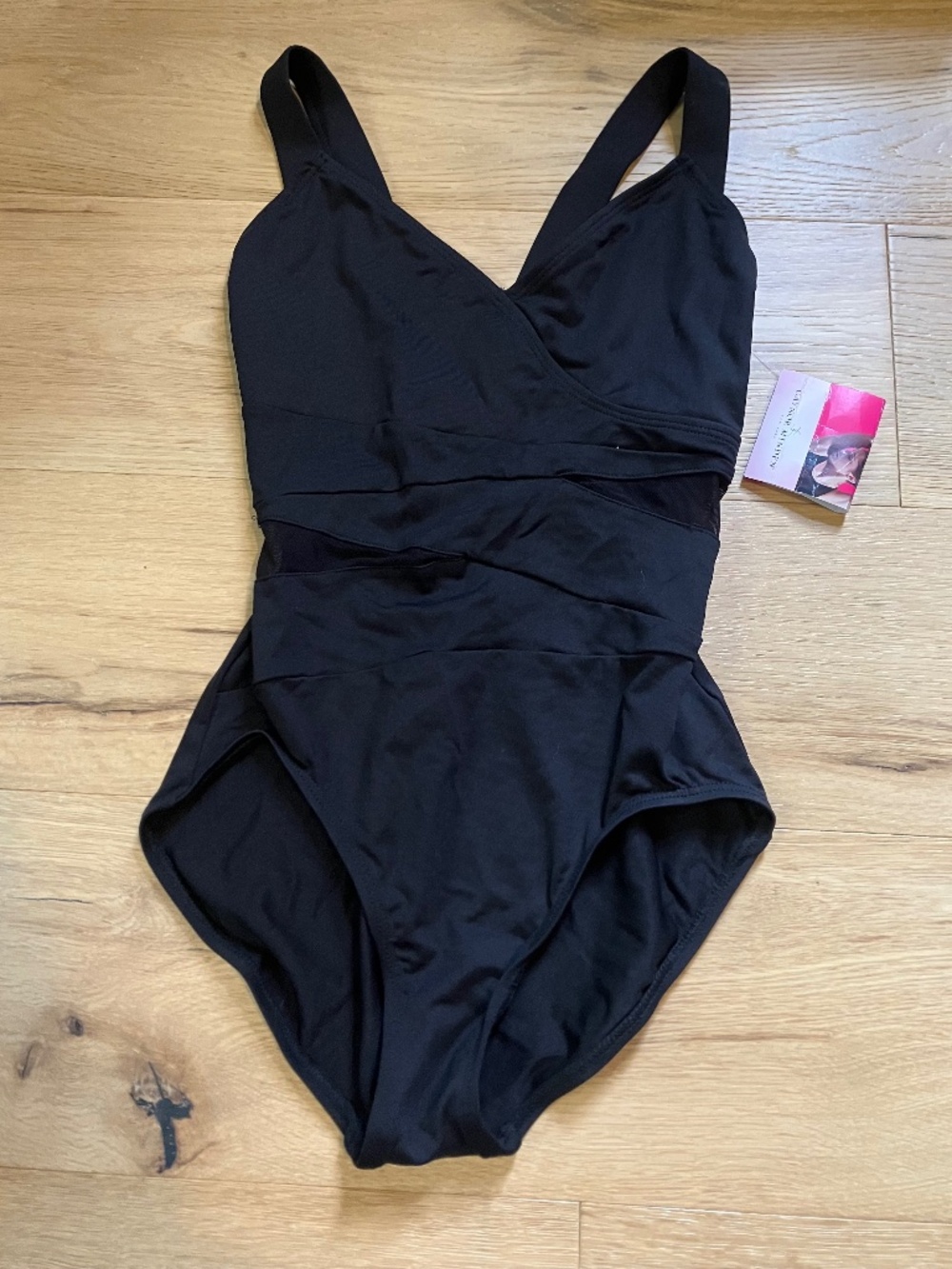 NWT Medium Gaynor Minden Fierce Leotard Black AL-126-BLK-M